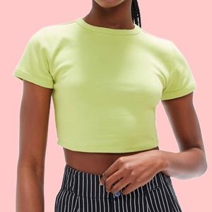 Urban Outfitters Baby Tee (Stiles Crew Neck Cropped Tee)